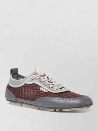 Fendi fit mesh leather sneakers rubber sole