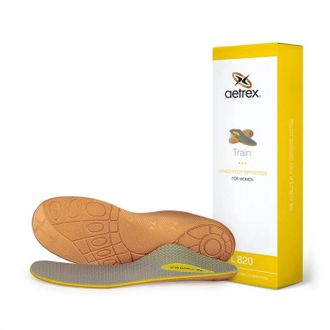 Aetrex Womens Train Posted Orthotics Insole In Yellow