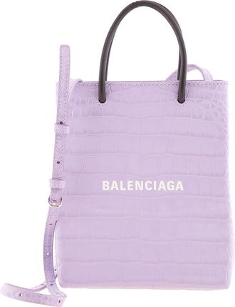 Balenciaga Crocodile Print Shopping Phone Bag