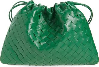 Bottega Veneta Medium Dustbag Intrecciato Leather Shoulder Bag in Jungle-Gold at Nordstrom