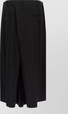 Yohji Yamamoto wool wide-leg tailored shorts