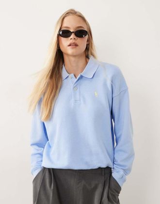 Polo Ralph Lauren Felpa in maglia celeste-Blu