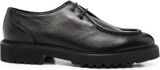 Doucal's Grained Leather Derby Shoes