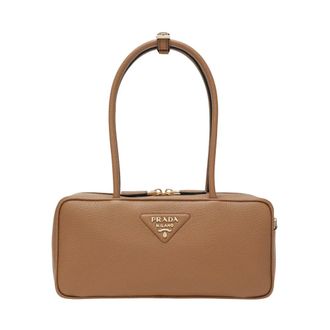 Prada Medium Top Handle Bag - female - Prada - Shoulder Bags - Brown - ONE SIZE - Bags