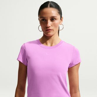 Nike Womens Nike Sportswear Chill Knit T-Shirt in Purple | FV5508-505