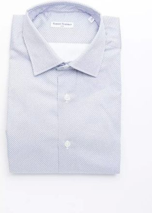 Robert Friedman Light Blue Cotton Men Mens Shirt
