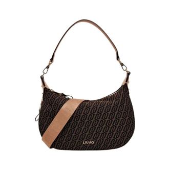Liu Jo Medium Jacquard Shoulder Bag - female - Liu Jo - Shoulder Bags - Brown - ONE SIZE - Bags
