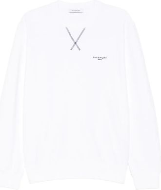 Givenchy embroidered-logo cotton sweatshirt - men - Cotton - L - White