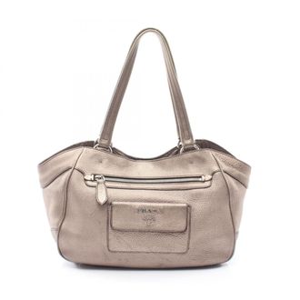 Prada Brown Leather Handbag Tote Bag (Pre-Owned)