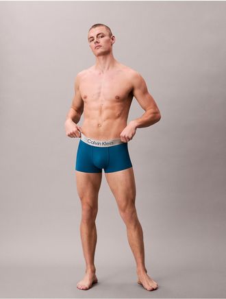 Calvin Klein Mens Brushed Microfiber Stretch Low Rise Trunk - Blue - XL