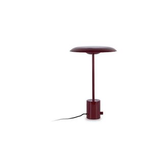 Faro Barcelona Hoshi L&aacute;mpara De Sobremesa Granate Interruptor Regulable 28353