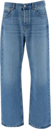 Jacquemus Blue Straight-Leg Washed Denim Jeans