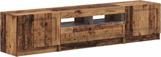 vidaXL Cabinet De Tv Led De 5 Piezas Madera Envejecida Vidaxl
