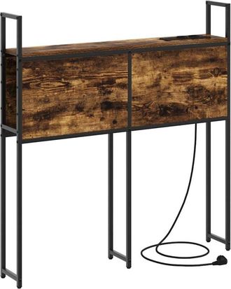 vidaXL Cabecera De Almacenamiento Con Cabecera Roble Ahumado 75 Cm Vidaxl