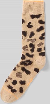 Unio Hamburg Socken mit Kaschmir-Anteil im Allover-Look in Beige, Gr&ouml;&szlig;e 36-38