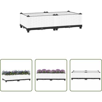 vidaXL vidaXL Fioriera per piante - Fioriera Rialzata 80x40x23 cm in Polipropilene