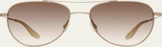 Barton Perreira Aerial Golden Titanium Aviator Sunglasses