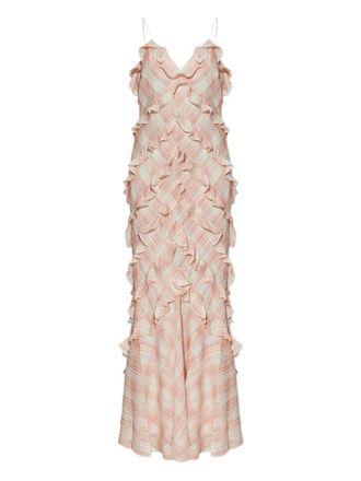 LoveShackFancy Ellietta ruffled plaid dress - Pink