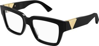 Bottega Veneta Matte Black Eyewear Frames - unisex - Brillen - Zwart - 52 MM - Accessoires