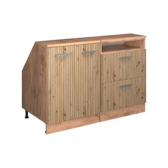Vicco Conjunto De Armarios Para Techo Inclinado Rion, Roble Artesanal, 120 Cm Lote De 2 Carcasas De Armario 60 Cm De Profundidad, Vicco