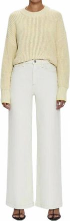 Pistola Denim Lana High Rise Ultra Wide Leg Jeans In Ecru