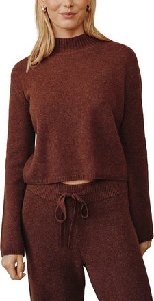 Bella Dahl Cashmere & Wool Mock Neck Sweater