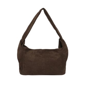 Generic Faux Suede Shoulder Bag Large Hobo Bags Commute Bag for Women Shopping (Coffee) (Coffee)