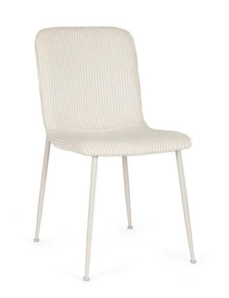 BIZZOTTO Juego 4 sillas beige acanalado