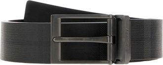 Burberry Check Reversible Belt Iron Grey Black Graphite 8127472