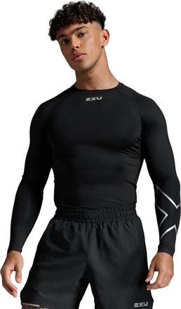 2XU Mens Core Compression Long Sleeve in Black/silver at Nordstrom, Size Xxx-Large