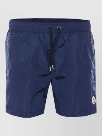 Moncler logo swim shorts drawstring waistband pockets