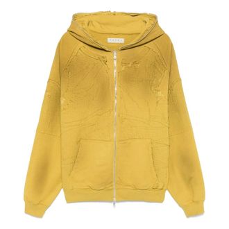 Paura Idris Full Zip Hoodie - Heren - Vesten met rits - Geel - M - Katoen - Hoodies & sweatvesten