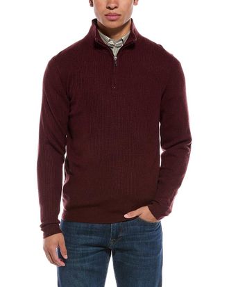 Weatherproof Vintage Soft Touch All Over Texture 1/4-Zip Mock Neck Sweater
