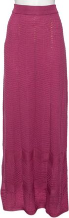 M Missoni Purple Knit Maxi Skirt