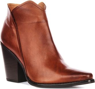 Justinreess England Willow Womens Block Heel Rounded Almond Toe Heeled Ankle Boots (Tan, UK 5)