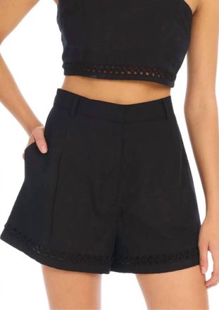 Allison New York Elise Linen Shorts In Black