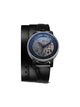 Fob Paris R360 36mm watch - women - stainless steel/Calf Leather - One Size - Blue
