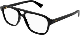 Bottega Veneta Aviator Optisch Montuur - unisex - Brillen - Zwart - 56 MM - Accessoires