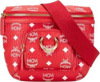 MCM Pre-owned Belt Bags, female, Red, Size: ONE SIZE Pre-owned Plastic Shoulder Bag