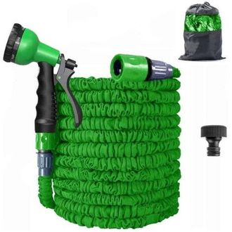 OEM Manguera De Jard&iacute;n Extensible De 15 Metros, Flexible, Sin Torceduras, Con N&uacute;cleo De L&aacute;tex Triple Y Boquilla Rociadora De 8 Funciones, Tejido Extra Res