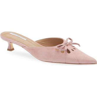 Tony Bianco Cammie Pointed Toe Kitten Heel Mule in Blossom Suede at Nordstrom, Size 9.5