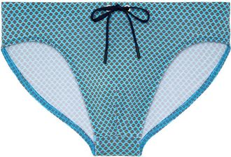 HOM Cappuccino Swim Mini Briefs in Blue Print at Nordstrom, Size Xx-Large