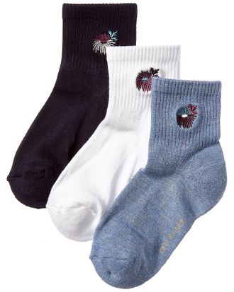 Ted Baker Set Of 3 Quarter Crew Sock