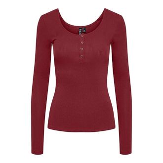 Pieces Pieces A/S Womens Pckitte Ls Top Noos Bc Long Sleeve, Tawny Port, XS