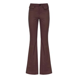 SoAllure Wide Trousers, female, Brown, Size: 3XL Twill Cotton Flare Trousers