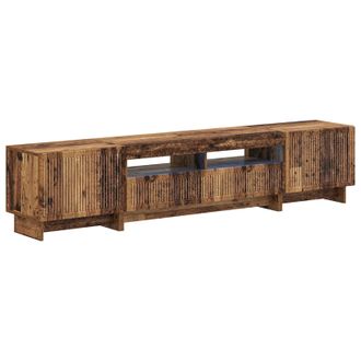 vidaXL Cabinet De Tv Led De 5 Piezas Madera Envejecida Vidaxl