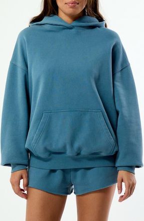 PacSun Core Washed Fleece Hoodie in Dark Blue at Nordstrom, Size Xx-Small