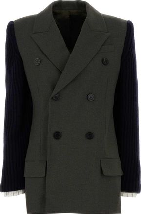 Jean Paul Gaultier Khaki Wolmix Blazer