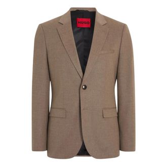 HUGO BOSS Kostuums, Heren, Bruin, XL, Leer, Blazer