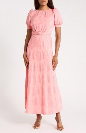 L.k. Bennett Pearl Puff Sleeve Maxi Dress in Rose at Nordstrom Rack, Size 6 Us / 10 Uk